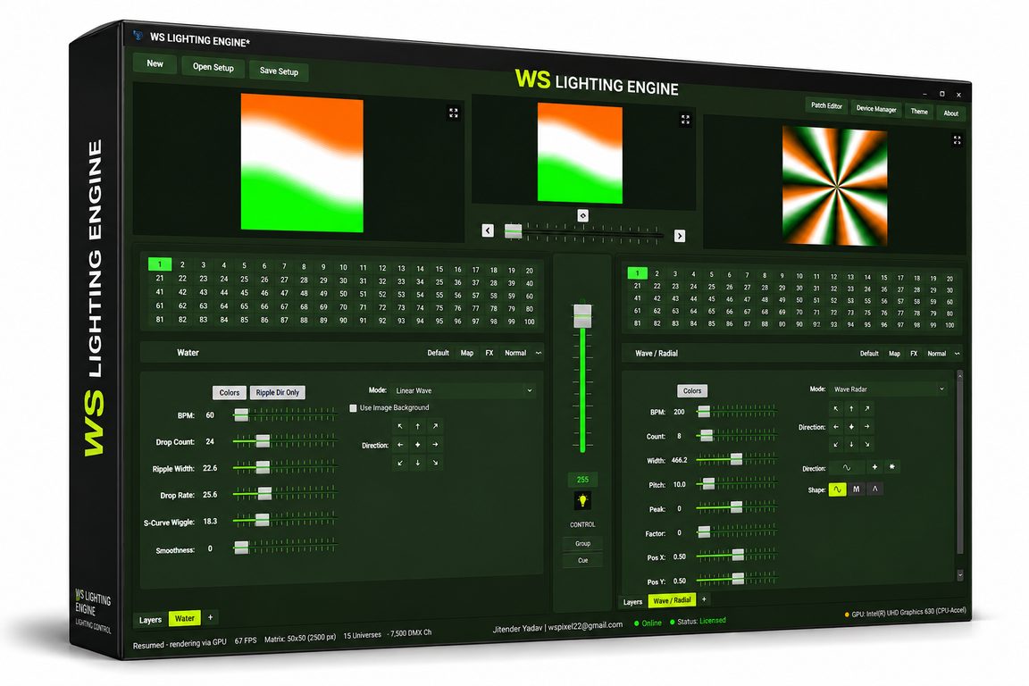 WS Lighting Engine Main Workspace UI