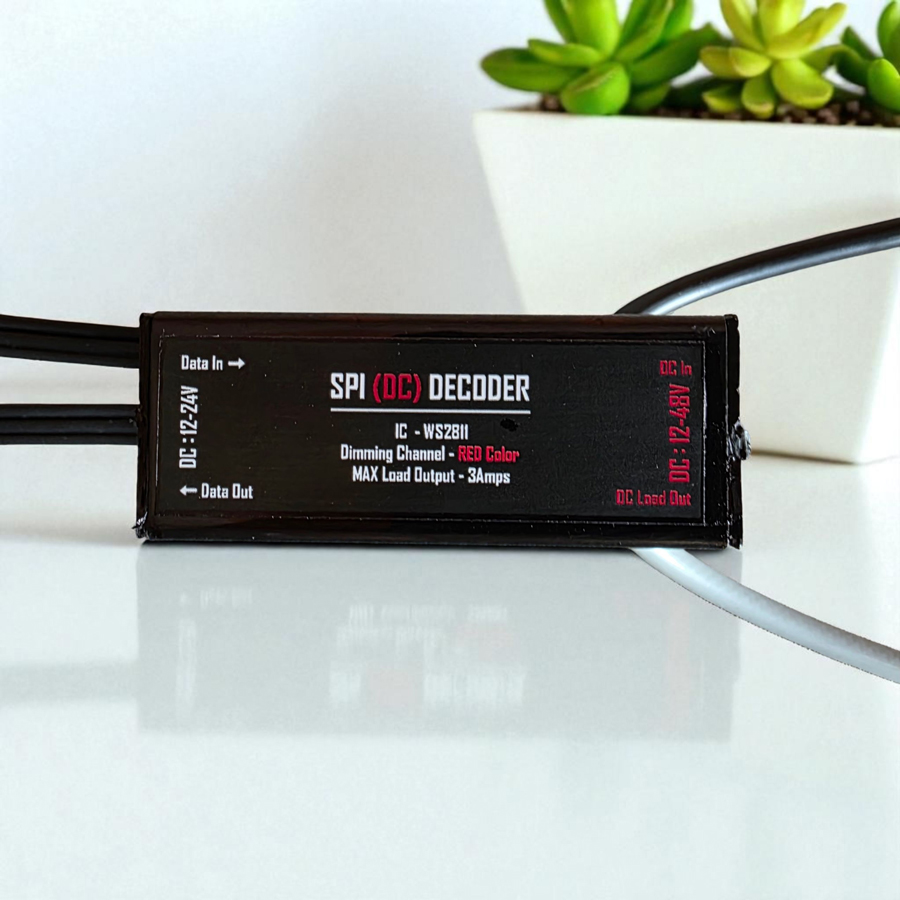 WS2811 SPI DC 12 to 48v Strip and module addressable decoder - Addressable Anything