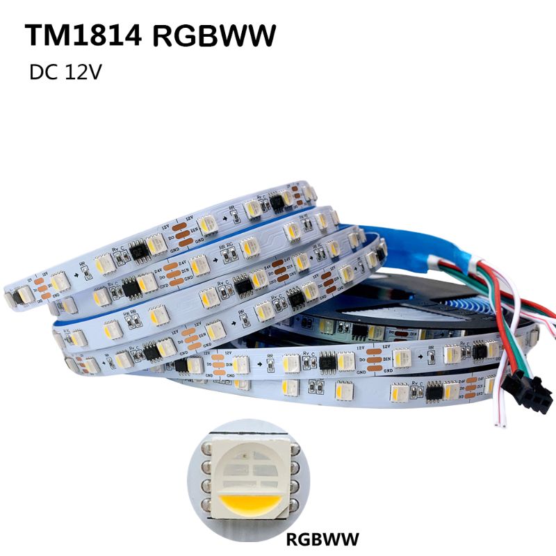 TM1814Â  RGBWÂ  PixelÂ  addressableÂ  DigitalÂ  RGBW led strip 24V 84leds/M