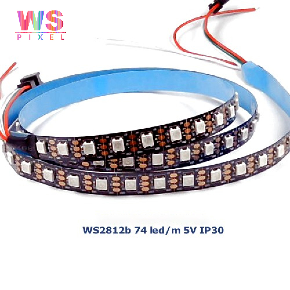 WS2812B Non-Waterproof 74 Pixel/1m Addressable Pixel Strip for Arduino - 1 Meter Strips