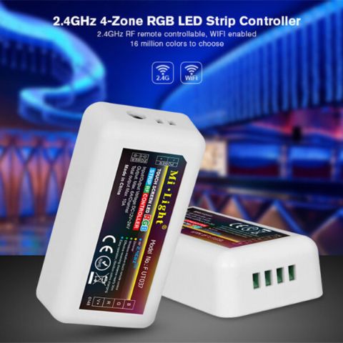 2.4GHZ 4 zone Touch RF RGB led controllerÂ fut037Â control by FUT92/FUT095/FUT096 or B3/T3/B4/T4