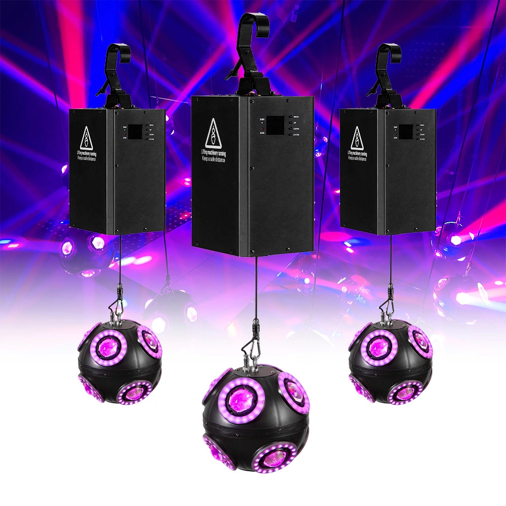 DMX Kinetic system 3d kinetic lifting led Football kinetic lights sculpture