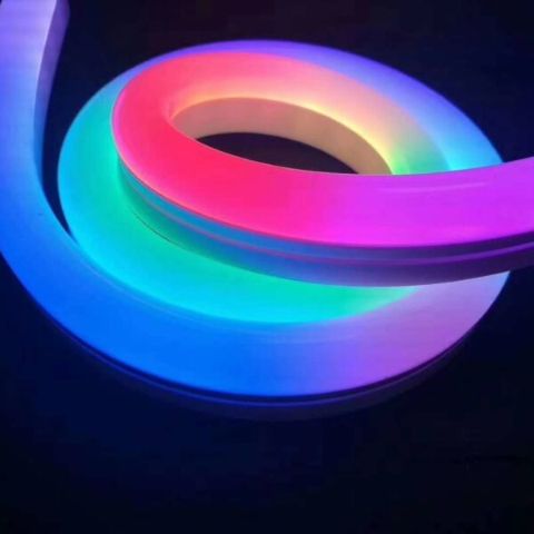 Addressable flex pixel RGB Neon LED sk9822 /apa102c/HD107s 144 pixels/M with curved size 12mmX25mm( WXH)