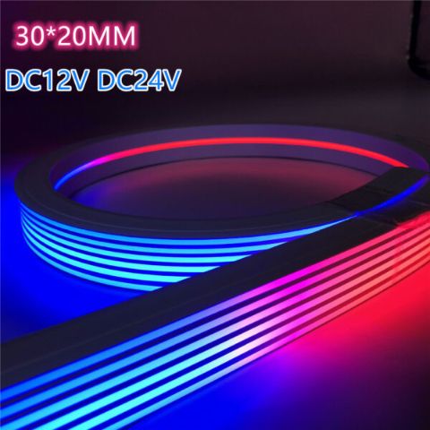 DC12V 30*20mm WS2811 Led Neon Lighting Strip 2811 IC Individual Addressable Silica Gel Neon Rope Tube Strip
