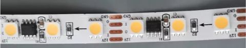 DC12VÂ ws2811 digital 5050 white LED Strip 72leds/m with return circuit