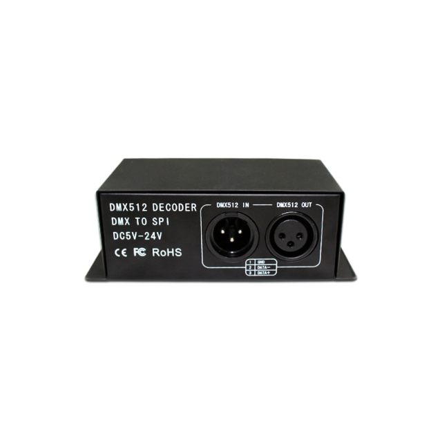 DMX512 SPI Decoder - Digital RGB Addressable LED Decoder/Controller - 5-24  VDC
