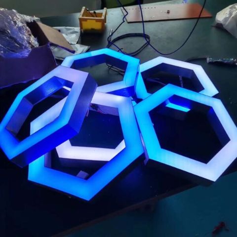 DIY Hexagon WS2811 IC 18 LEDs x6 RGB full Color Strip Combination Modeling DC12V