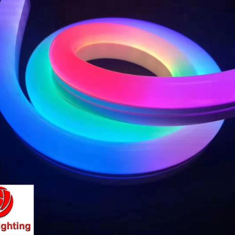 DMX silicone flex RGB pixel 5050 Neon led Tube curved shape with 25mmX12mm