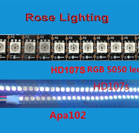 fastest addressable 8/16bits HD107s pixel led strip (a replacement of APA102/APA102/SK9822)