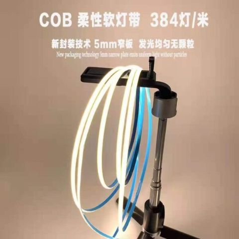 High CRI 5mm Narrow COB flex led strip 384 led per meter 12v 24V