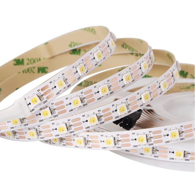 LED Strip SMD5050 (white, monochrome, with controls, IP20, 5 V, 60 LEDs/m, 5 m)