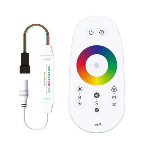 New Touch smart pixel led controller one control support2048 pixels. one RF touch remote control..