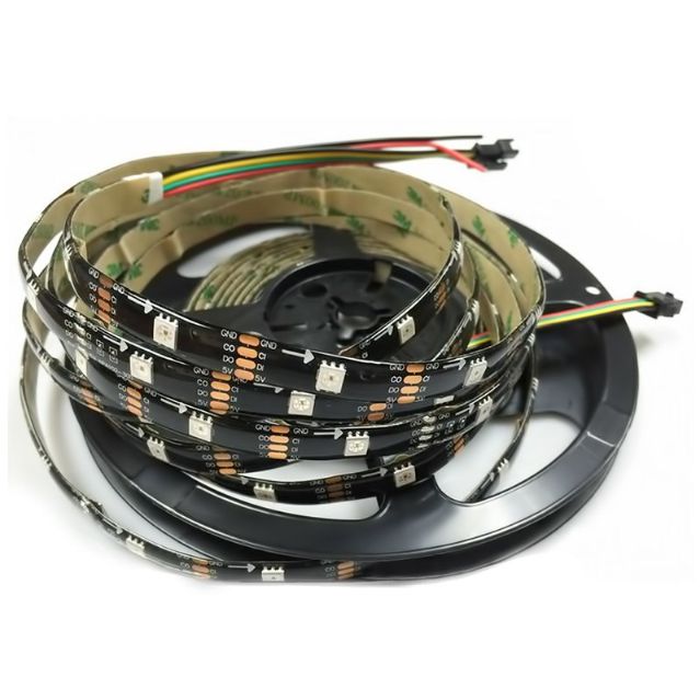 RGB LED Strip SMD5050, WS2813 (with controls, black, IP65, 5 V, 30 LEDs/m, 5 m)
