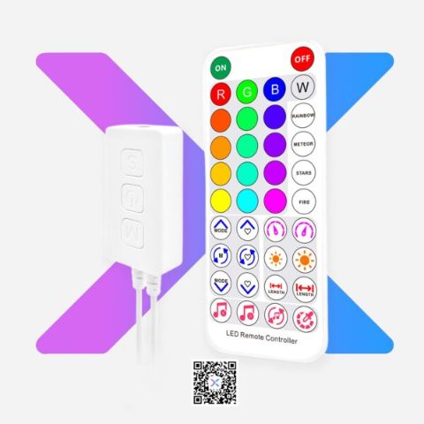 SP611E led bluetooth music pixel controller;dual output;supports both smart phone APP and IR remote;DC5-24V input