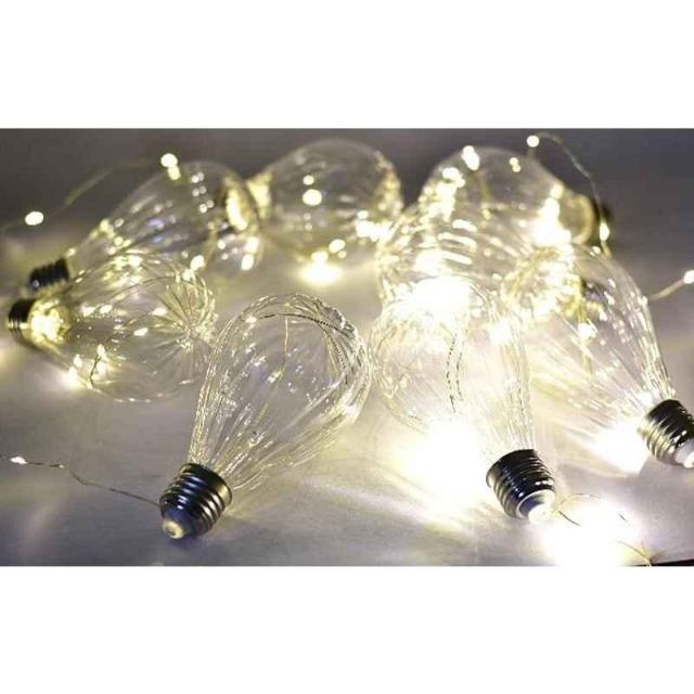 Tucasa 3m 8 Bulbs Yellow LED Copper Wire Big Bulb Shape Decorative String Light, DW-434