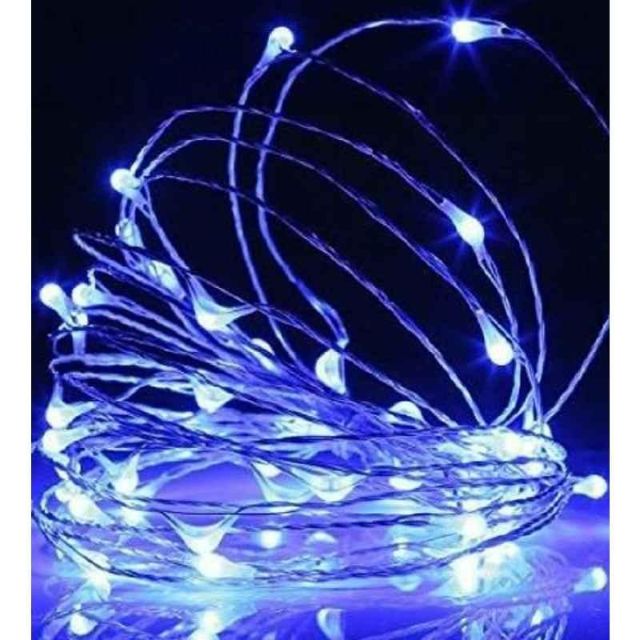 Tucasa 3m Battery Operated Blue LED Copper Wire String Light, DW-412