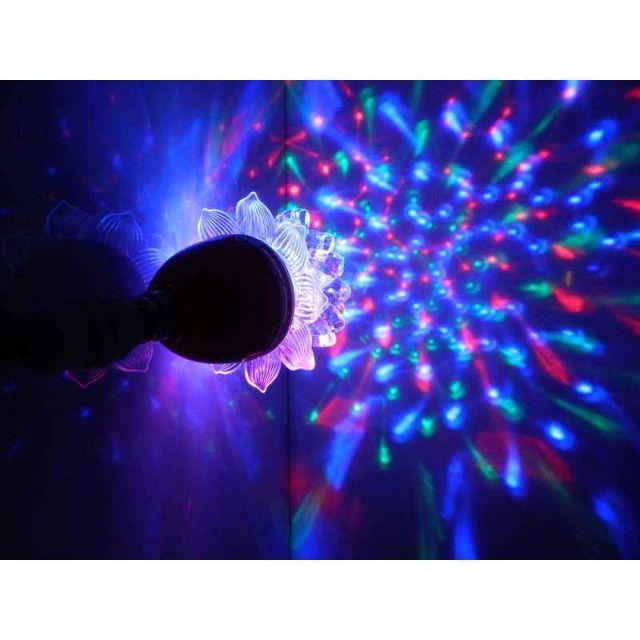 Tucasa Diwali Multi Colour Lotus Crystal Revolving Light, DW-293