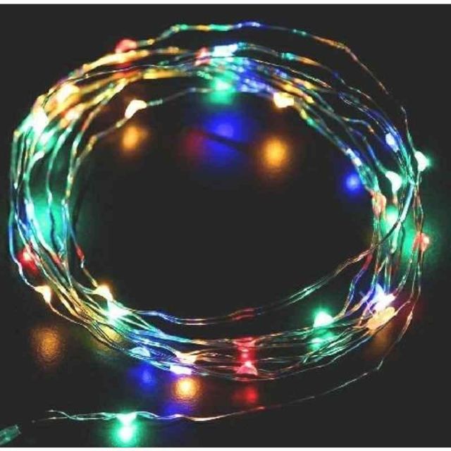 Tucasa DW-419 3m Battery Operated Multicolour LED Copper Wire String Light (Pack of 4)