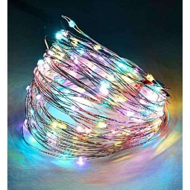 Tucasa DW-428 5m Battery Operated Multicolour LED Copper Wire String Light (Pack of 2)