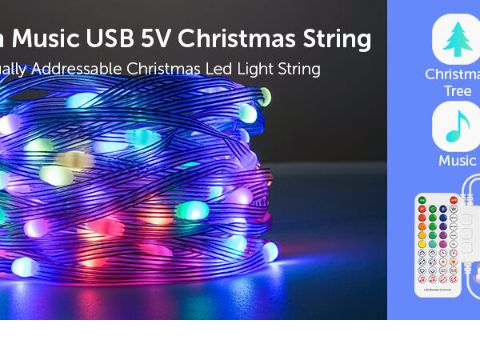 WS2812B sk6812 RGB LED Digital fairy led lights String Dream Color Party Lights WS2812 Birthday Decoration Light Addressable Individually DC 5V